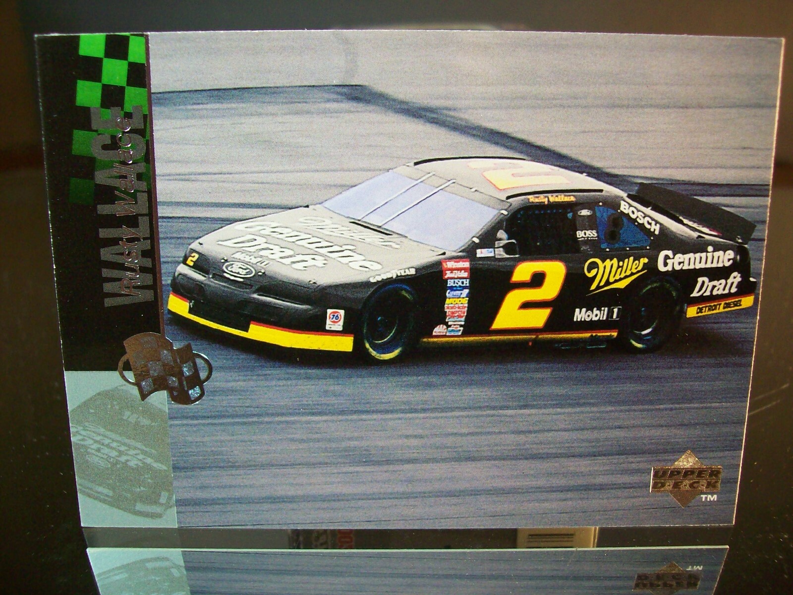 Rusty Wallace #2 Miller Genuine Draft Upper Deck 1995 Card