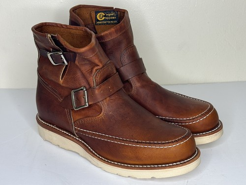 Pre-owned Chippewa Original Elsmere 7" Wedge Pull On Toe Boot Tan 10e 1901m08 In Brown