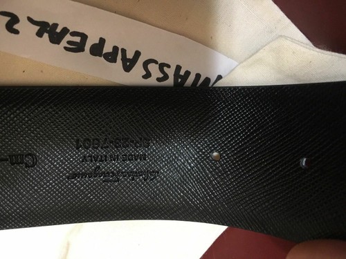 NWT Authentic *Salvatore Ferragamo* Reversible White/Black Belt Gold Buckle 105