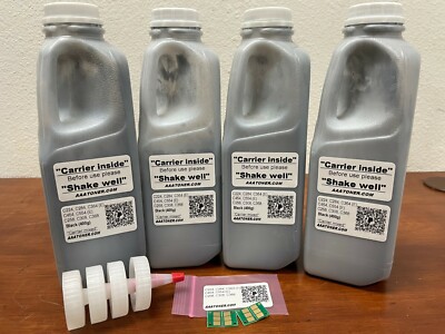 (400g x 4 Black) Toner Refill for Bizhub C224 C284 C364 C454 C554 (E) + 4 Chips