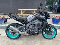 Yamaha MT10 MT-10 in midnight cyan hypernaked motorcycle