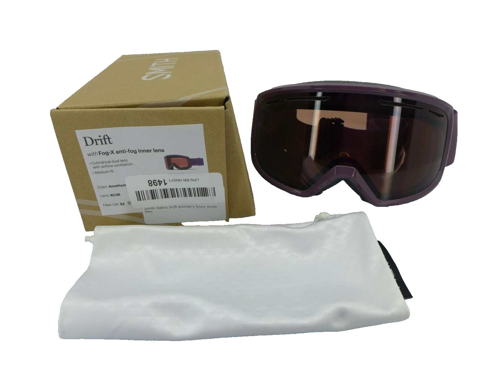 Smith Optics Drift Women's Snow Winter Goggle - Amethyst, Ignitor Mirror Smith Drift Eyewear | Absolute-Snow