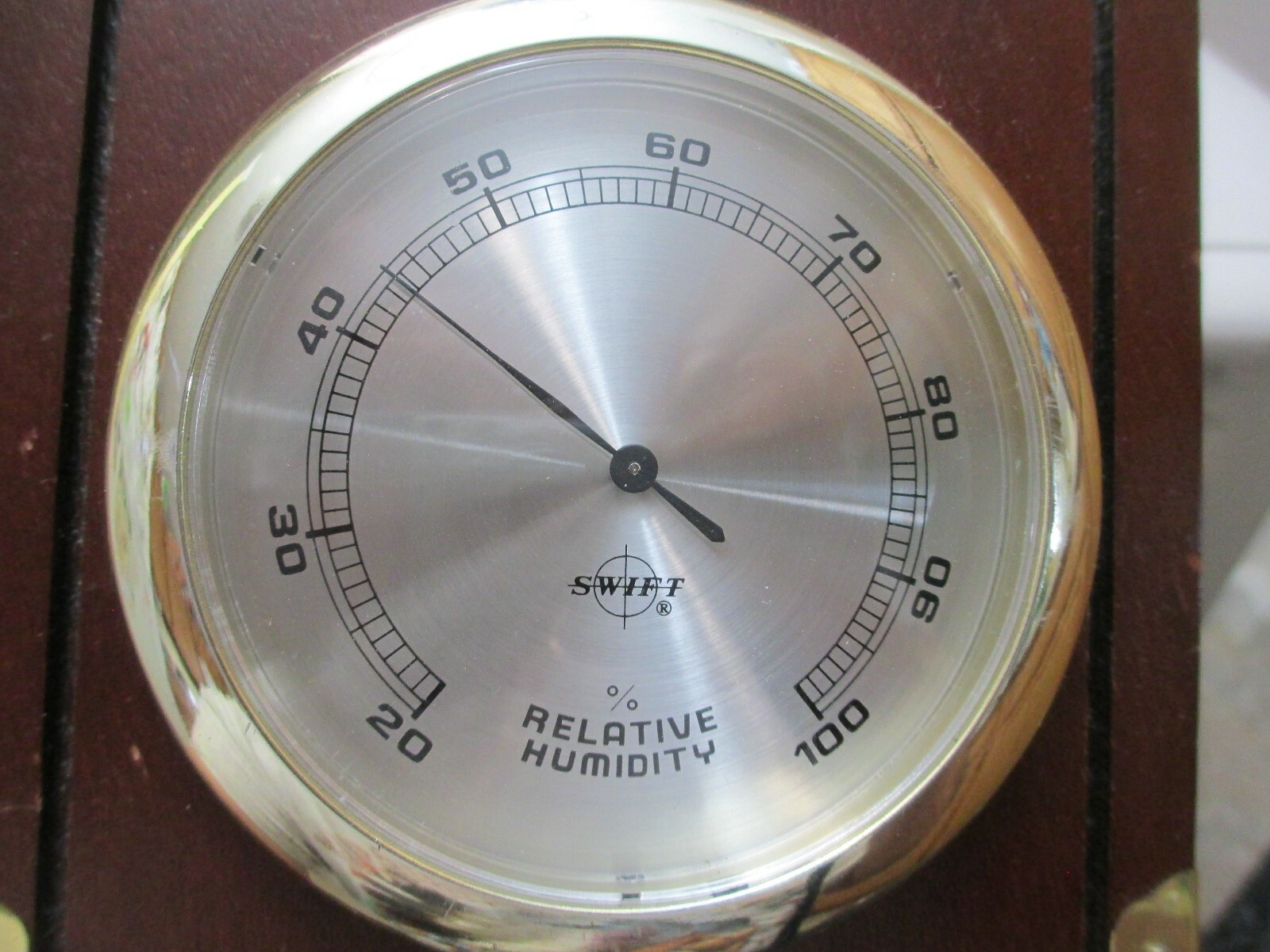 Vintage Swift Instruments Wood Weather Station Thermometer Barometer Humidity