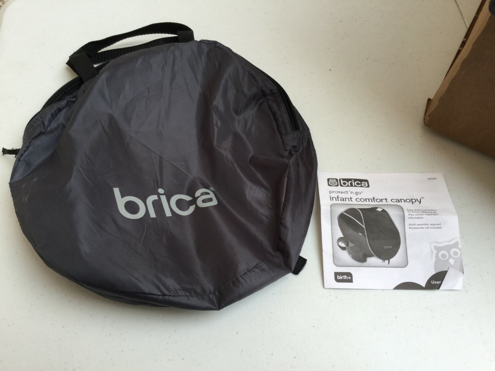 Brica Infant Comfort Canopy Car Seat Cover Sun Protection Instant