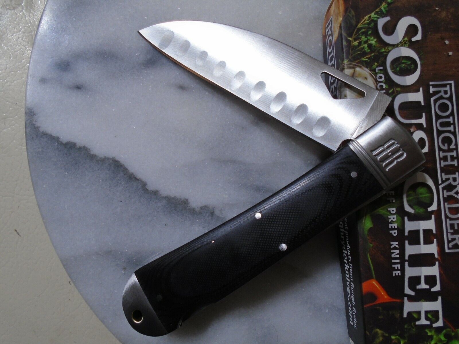 Rough Ryder Pocket Chef Folding Santoku Knife Kitchen Lockback Micarta RR2196