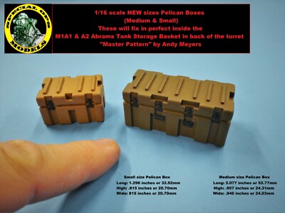 1/16 scale Modern Pelican Box (Medium & Small) M-ATV MRAP M1A1 M1A2 Abrams tank