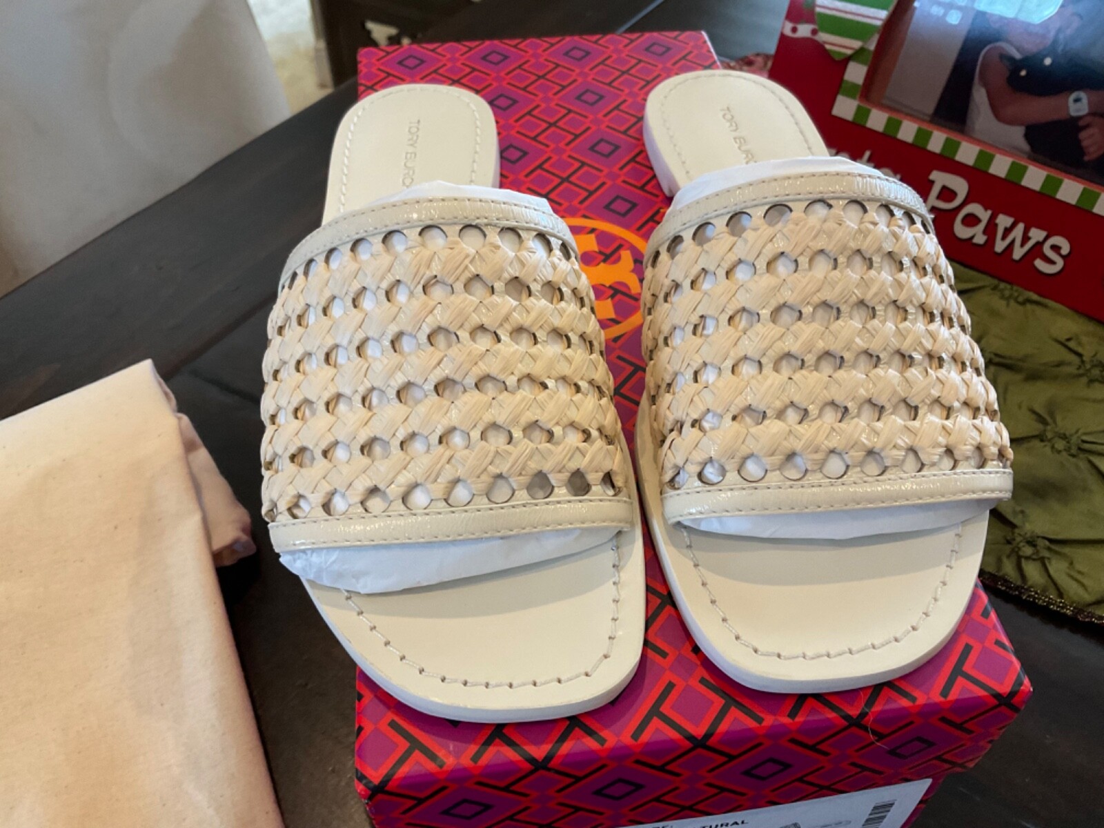 サンダル・ミュール Tory Burch 159919 Sandals Rafia Tory Burch 159919 Woman NATURAL RAFFIA Sandals - Zuklat