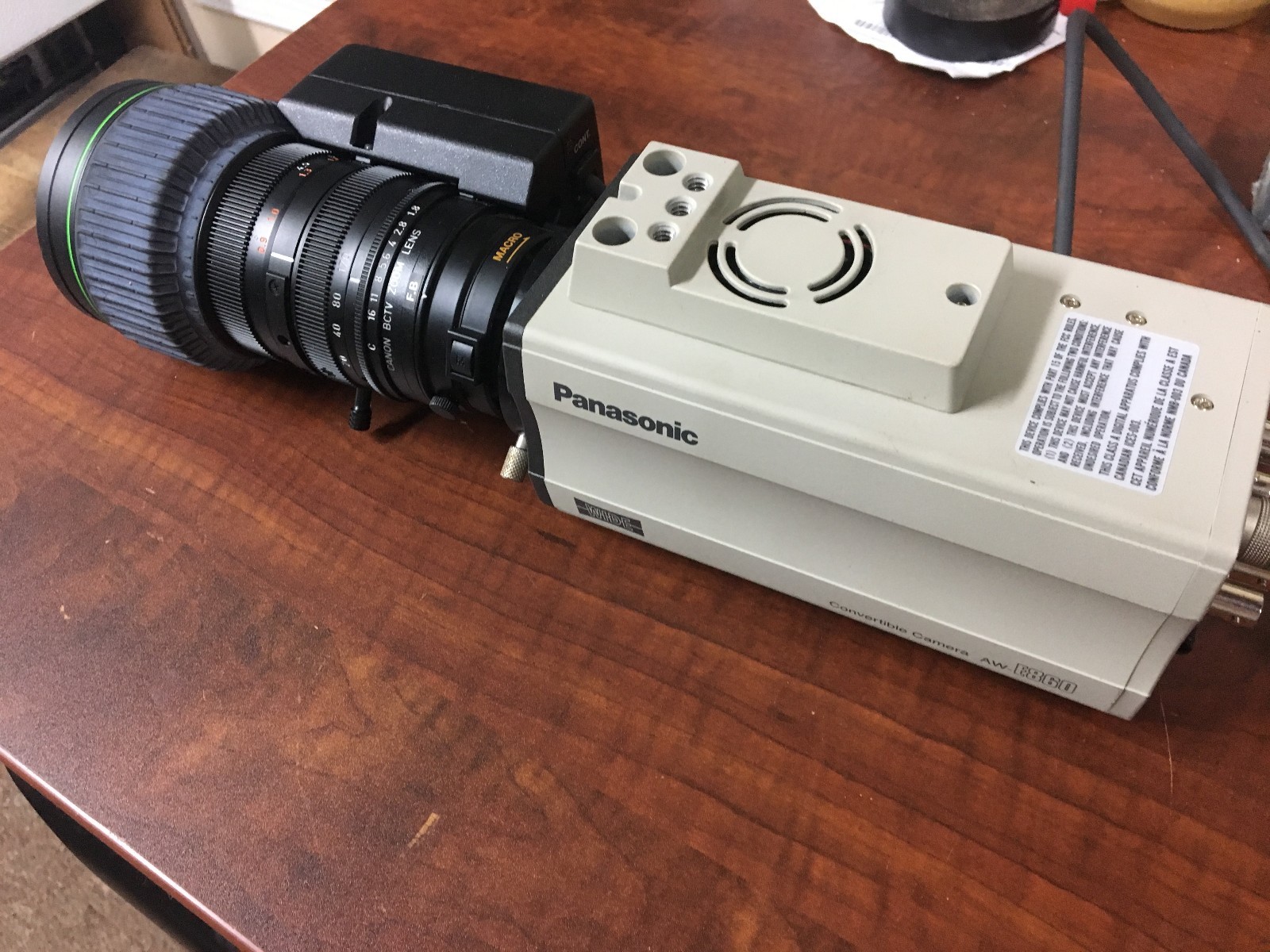 Canon IF YJ20x8.5B4 KTS PX12 20X Lens W/Panasonic AW-E860N 3CCD Wide Camera