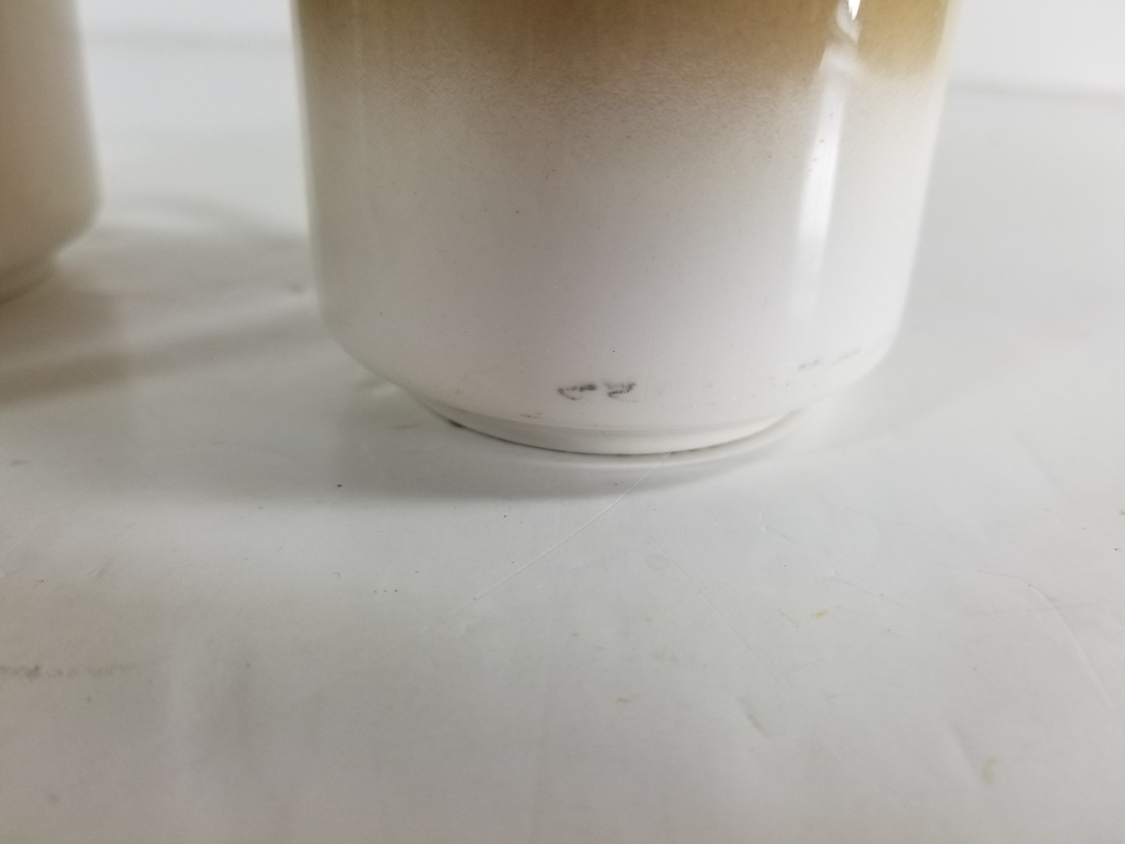 Syracuse  Syralite Vintage Creamer 3 Coffee Cups Brown Ombre Restaurant ware