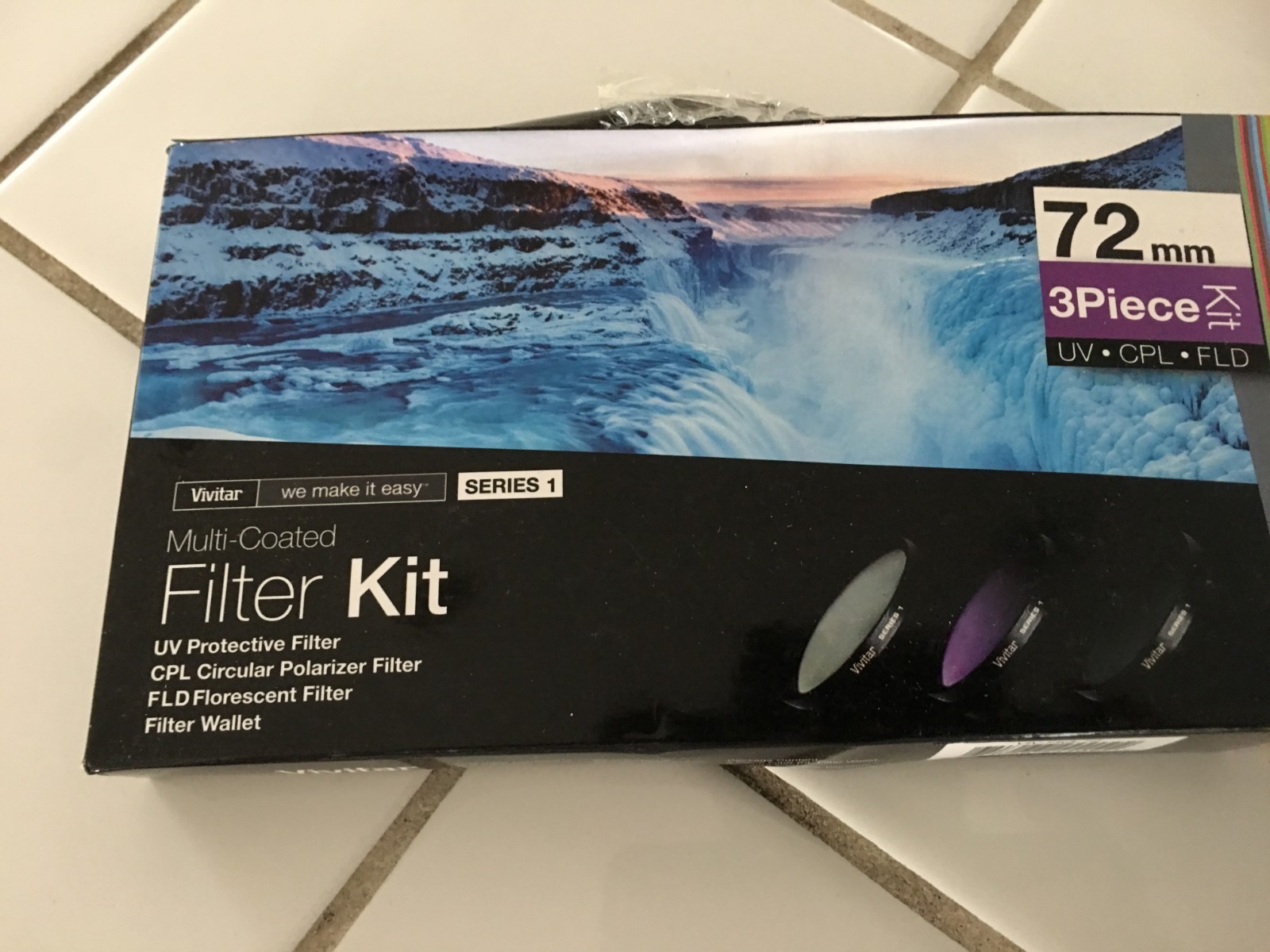 1 Vivitar 9 Piece 72mm UV / FLD / CPL Multi-Coated Glass Filter Set 72 mm