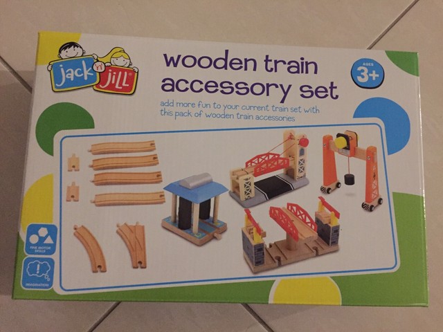 aldi wooden train accessory set