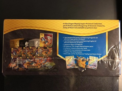 NEW Sealed Dragon Majesty Super Premium Collection Box Pokemon TCG GX 10 Packs