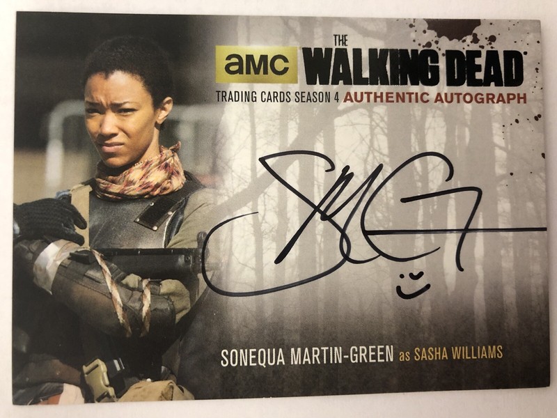 Walking Dead Season 4 PART 2 - BLACK Sasha AUTOGRAPH SMG2