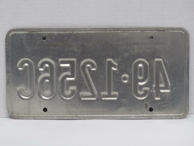 Single Montana License Plate 49-1256C, Embossed 