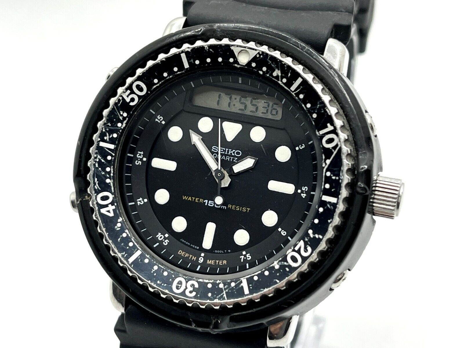 Vintage SEIKO 1980s Arnie Hybrid Diver's 150M Wristwatch Vintage SEIKO 1980s Arnie Hybrid Diver's 150M Wristwatch