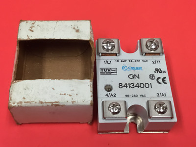 Crouzet - P/N: GN 84134001 - 10AMP - 24-280 VAC - Solid State Relay - UNUSED