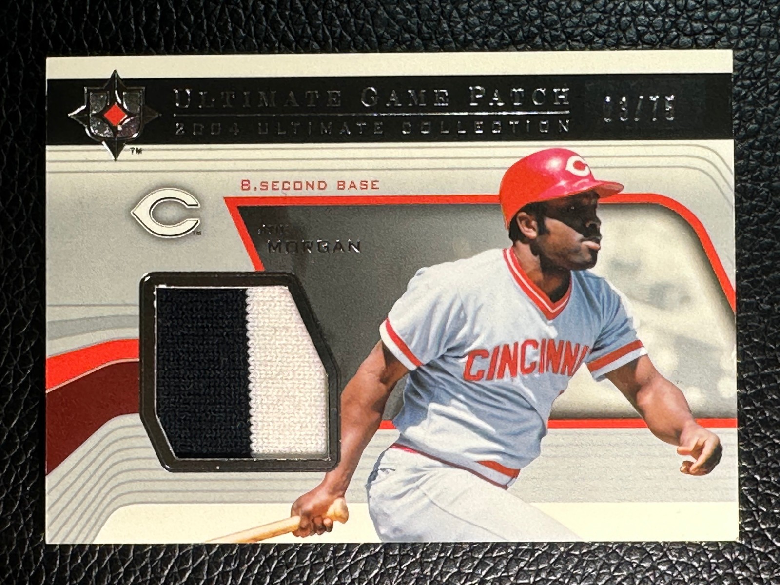 2004 Ultimate Collection Ultimate Game Patch Joe Morgan 3/75 Game Used Patch