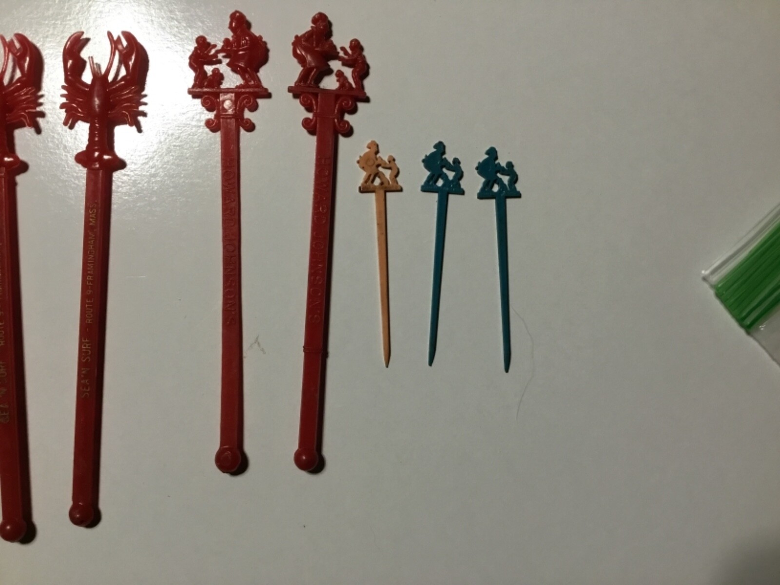 Swizzel Sticks form the bar the 99 restaurant,the Sea n Surf and Howard Johnson