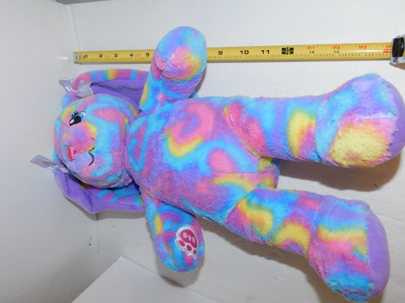 Easter Bunny Build A Bear Rabbit Purple Stuffed Animal Basket Stuffer Rainbow