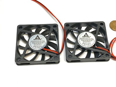 2 GDStime 12v Cooling Fan 6010 PC DC Computer Case CPU 6cm 60mm 10mm 2pin WD A11