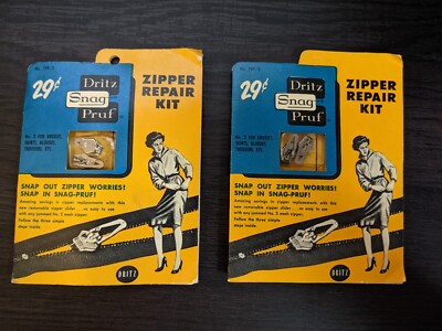 Vintage | Dritz Snag Pruf | Zipper Repair Kit | 1957 | Size No. 3