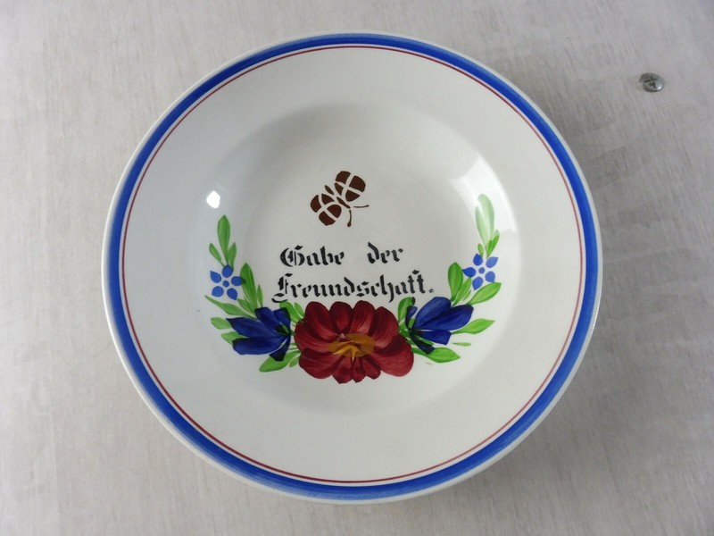 Ancienne Assiette Creuse, Niderviller / Niederweiler Steingut Fabrik