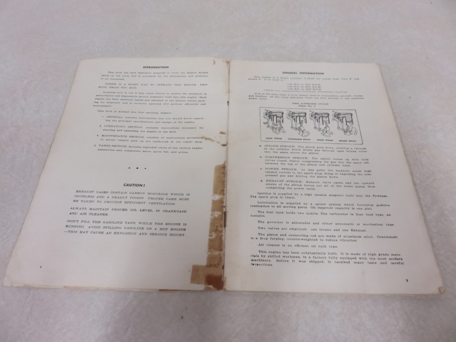 SEARS ROEBUCK OPERATING & MAINTENANCE MANUAL SEARS GASOLINE ENGINES