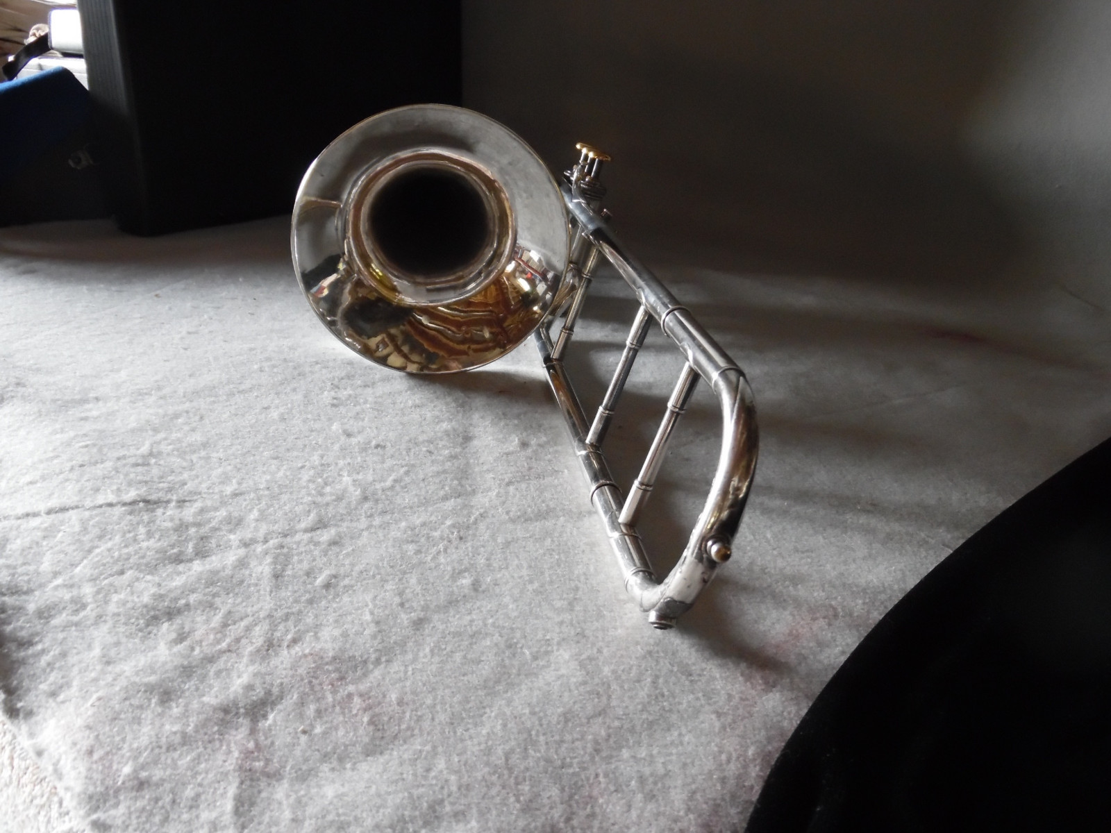 Vintage Silver Plated French Millereau Brevete Valve Trombone 1878 Paris SN 170