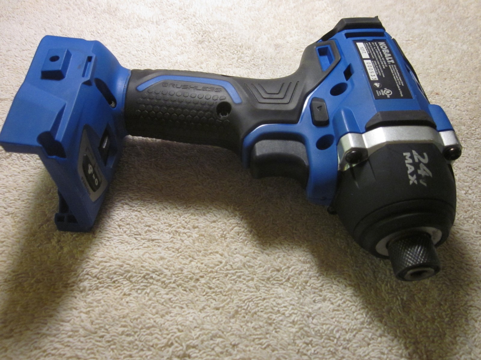 Kobalt KID 324B-03 Volt Lithium Ion Brushless Drill , Charger w/ 1.5 ah Battery