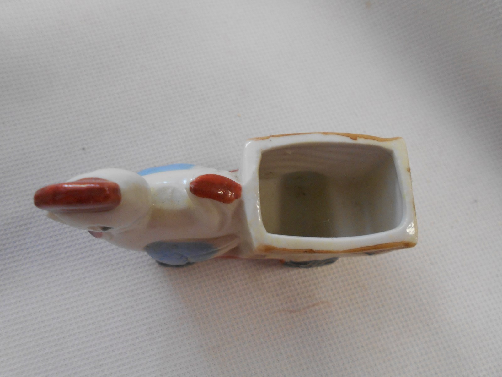 vintage Easter holiday rooster porcelcain chicken toothpick holder