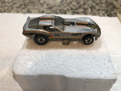 Vintage 1977 Hot Wheels Mongoose Corvette Funny Car Dragster Tom McEwen Diecast
