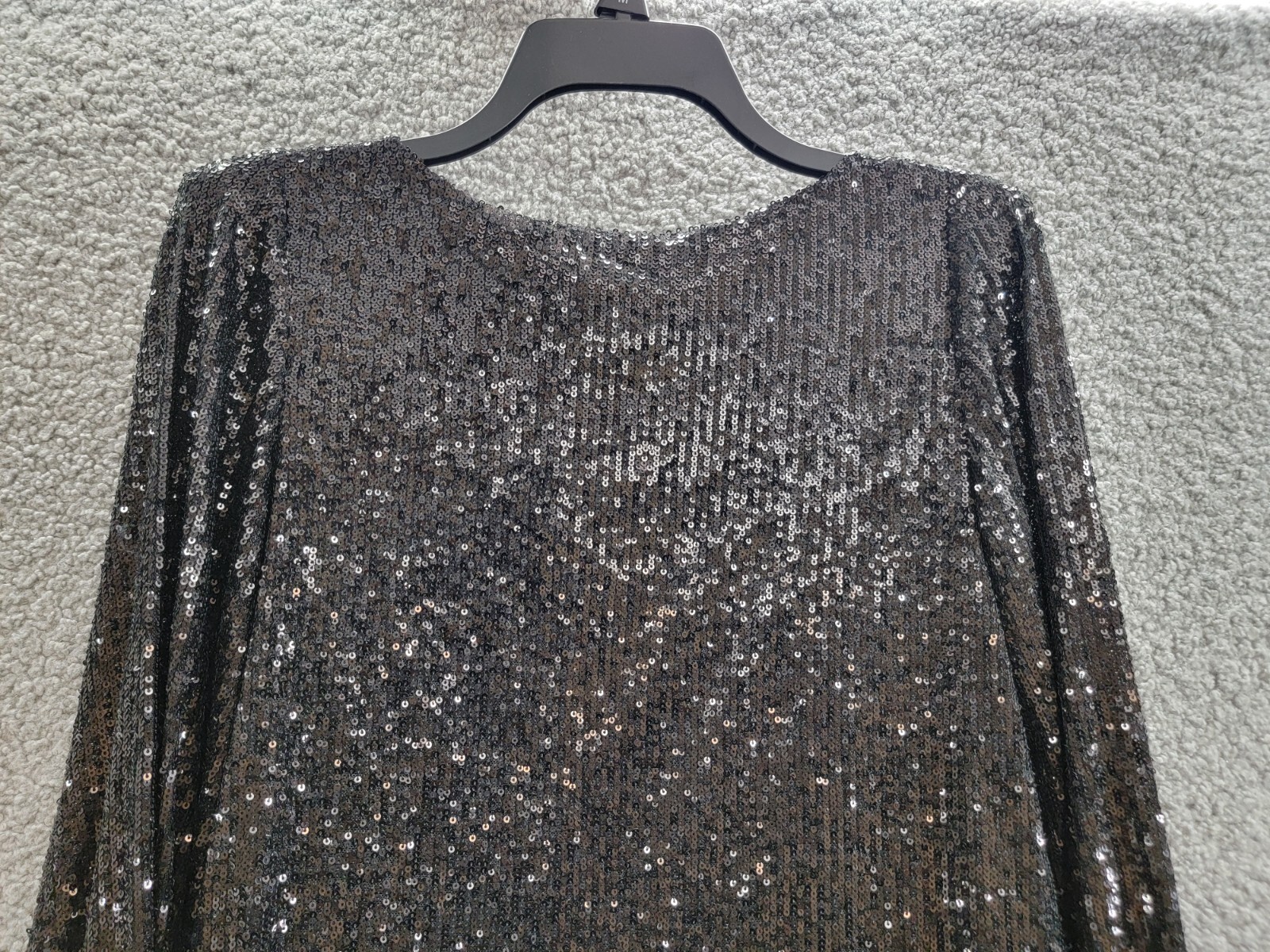 Steve Madden Delorean Sequined Mini Cocktail Dress Women's S Black Pullover - Picture 6 of 16