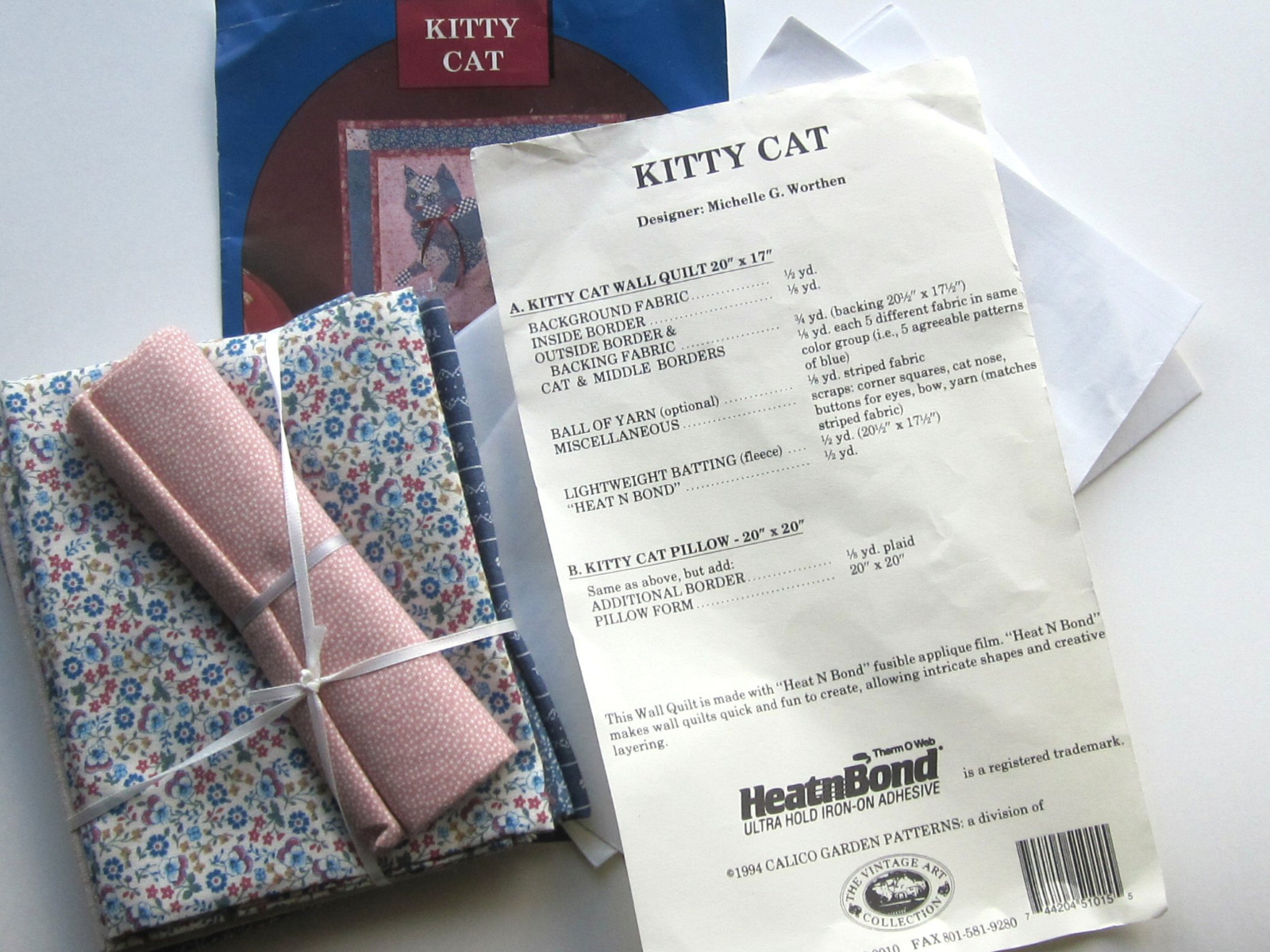 Kitty Cat Applique Wall Quilt Kit 20