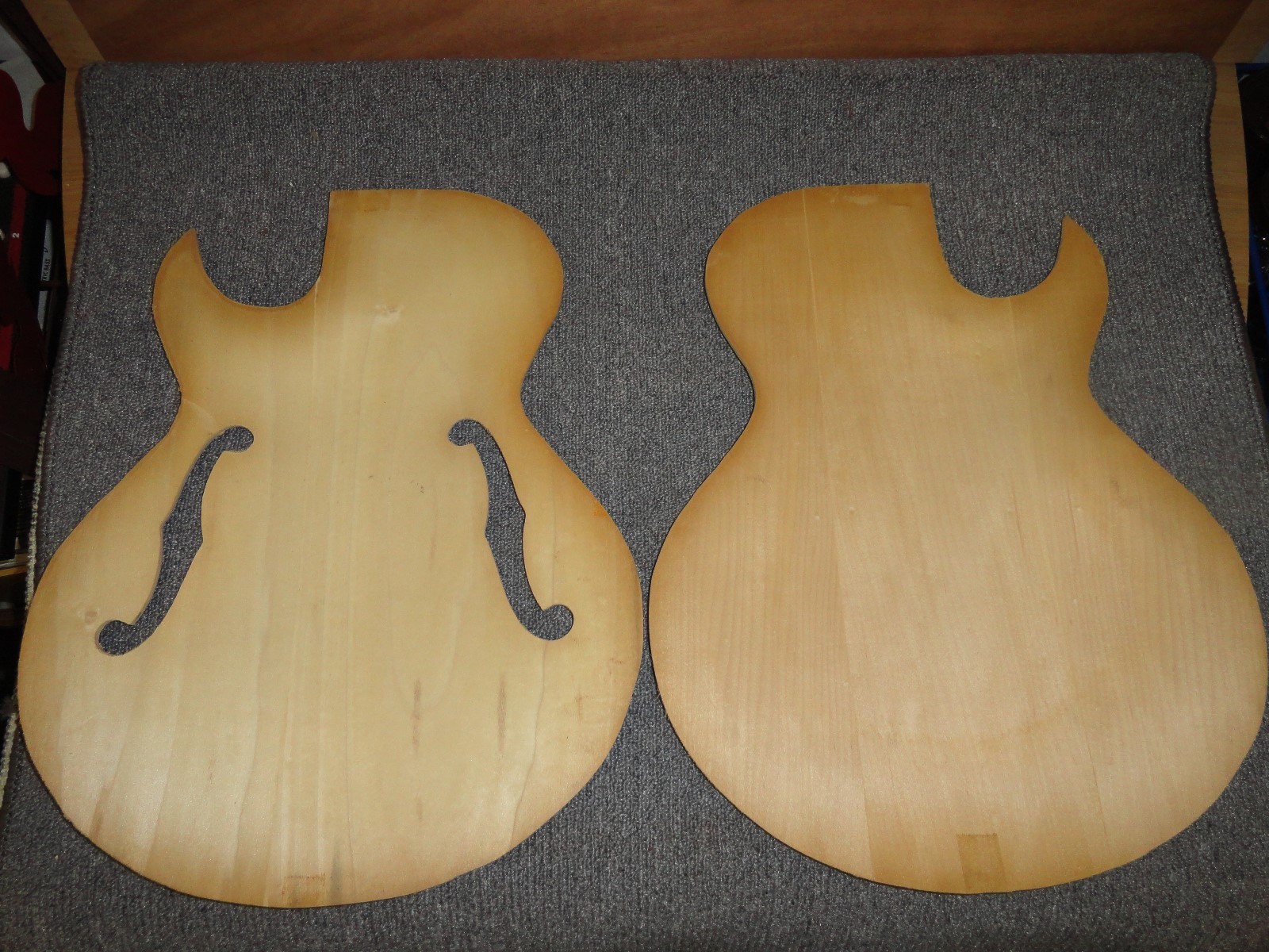 Vintage Harptone Standel Single Cut Semi Hollow Guitar Top and Back Set