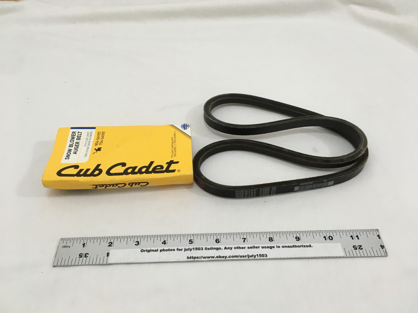 Auger Belt New Oem Cub Cadet Snow Blower