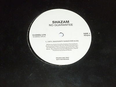 SHAZAM - NO Guarantee - 12'' Vinyl Single - DJ PROMO