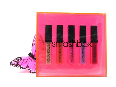 Smashbox 5 Pc Light It Up Gloss To Go Lip Gloss Gift Set, New W/Box