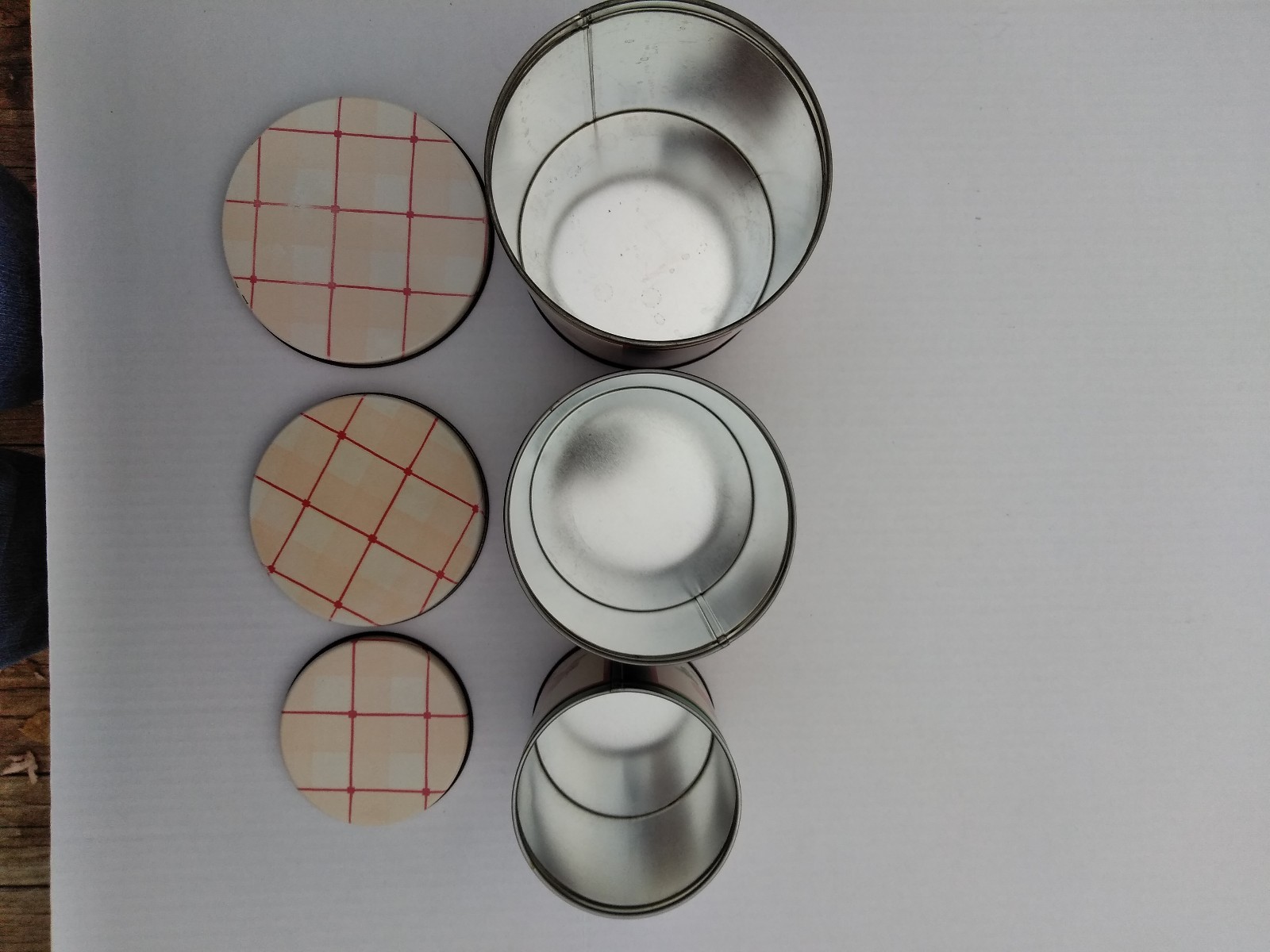 vintage canister set vegetable pattern