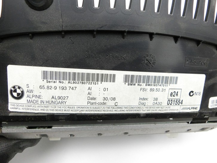 BMW E60 525i LCI 07-10 Bordcomputer Display Anzeigetafel BMW E60 525i LCI 07-10 06.10.2008 9224349 65829224349... Vorschau 4