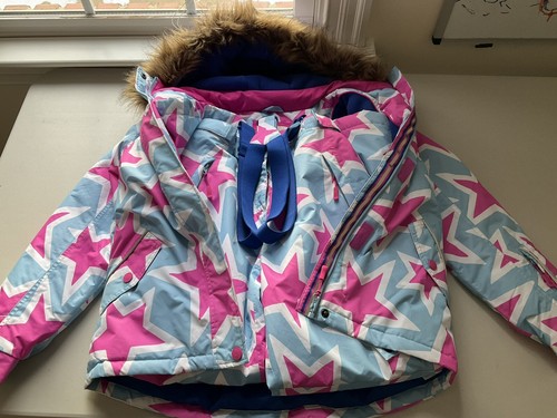 ミニボーデン　スキーウエア Mini Boden Girls Waterproof Blue and Pink Star Ski Suit 13