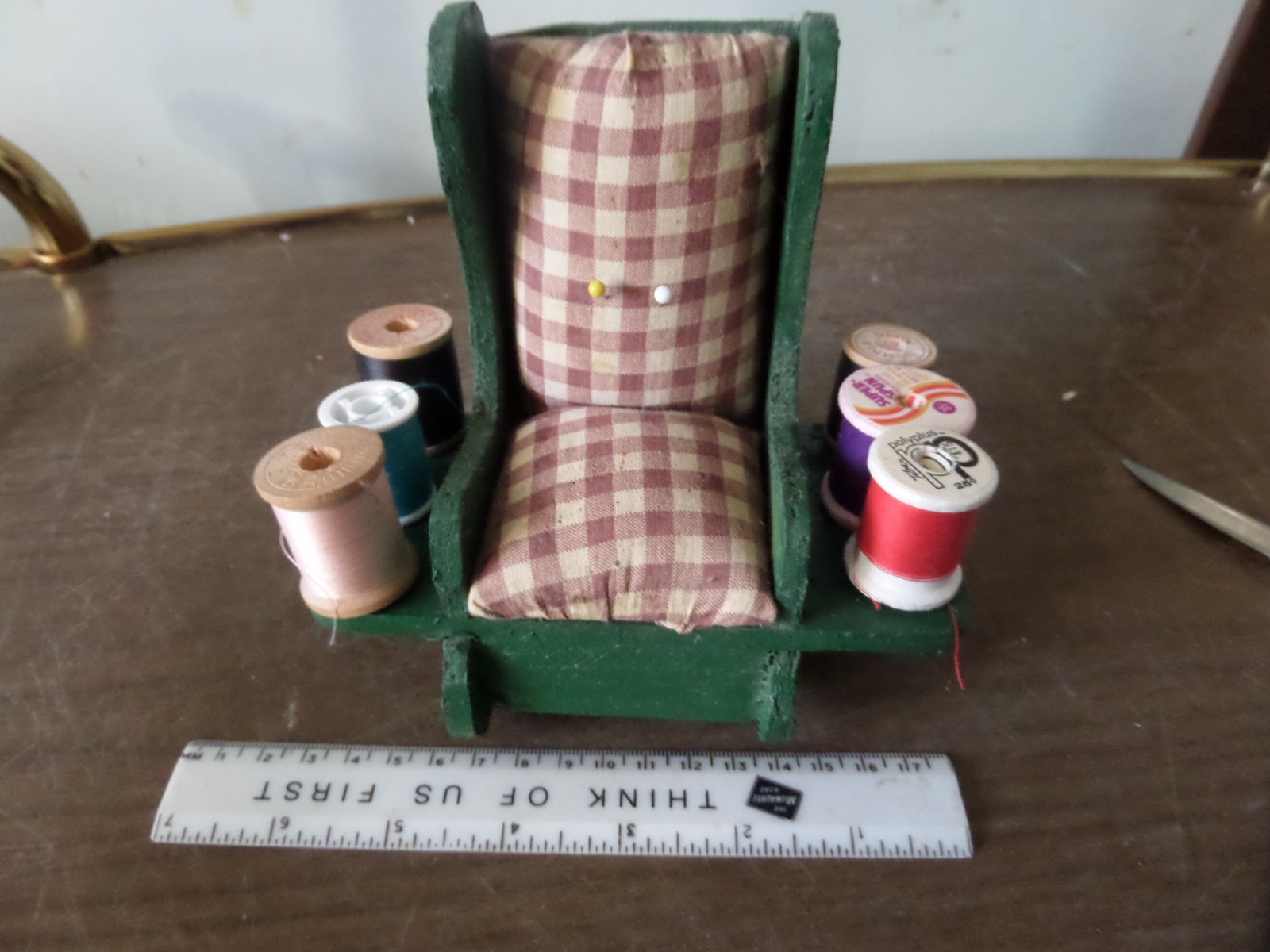 Sewers Rocking Chair Thread Holder & Pin Cushion