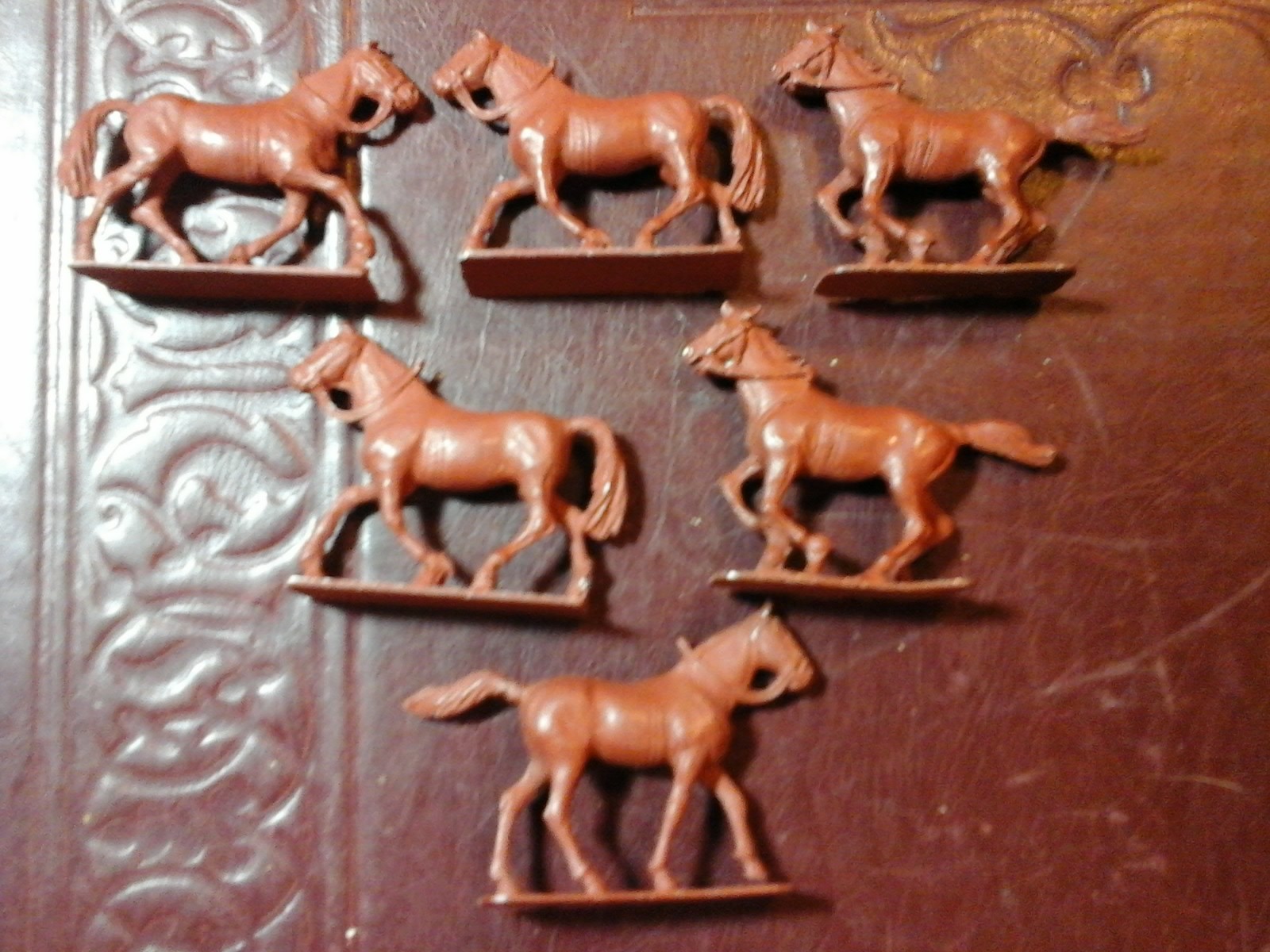 Vintage chas. C. Stadder lead horse lot 0f 6 painted