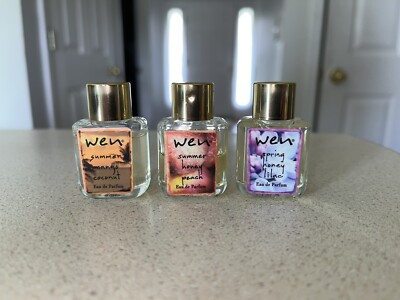 Wen Fragrance Collection Lot Of 3 Mini  Eau de Parfum Perfume 0.24 oz/7 mL