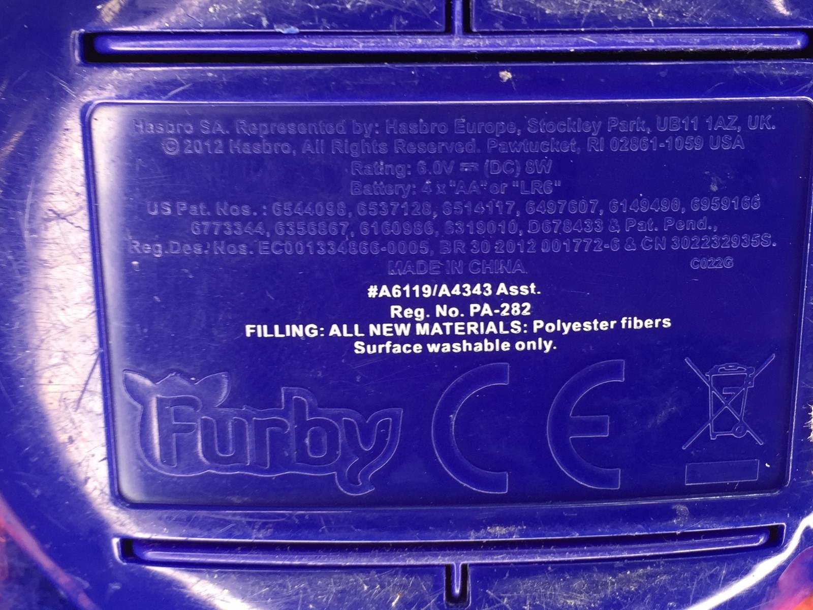 2 Furby Boom Interactive Pets Hasbro 2012 - Blue Wave & Diagonal Stripes - Work