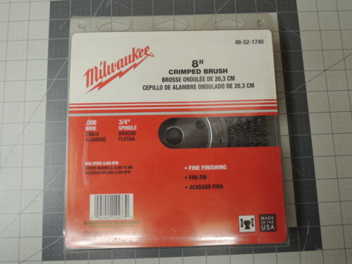 Milwaukee 48-52-1740 8" Crimped Brush Grinder Wheel - 0.008 Wire - Fine Finish