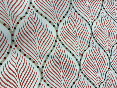Osborne & Little NFC4335-01 / Color Bonneles Coral - 1.25 yds