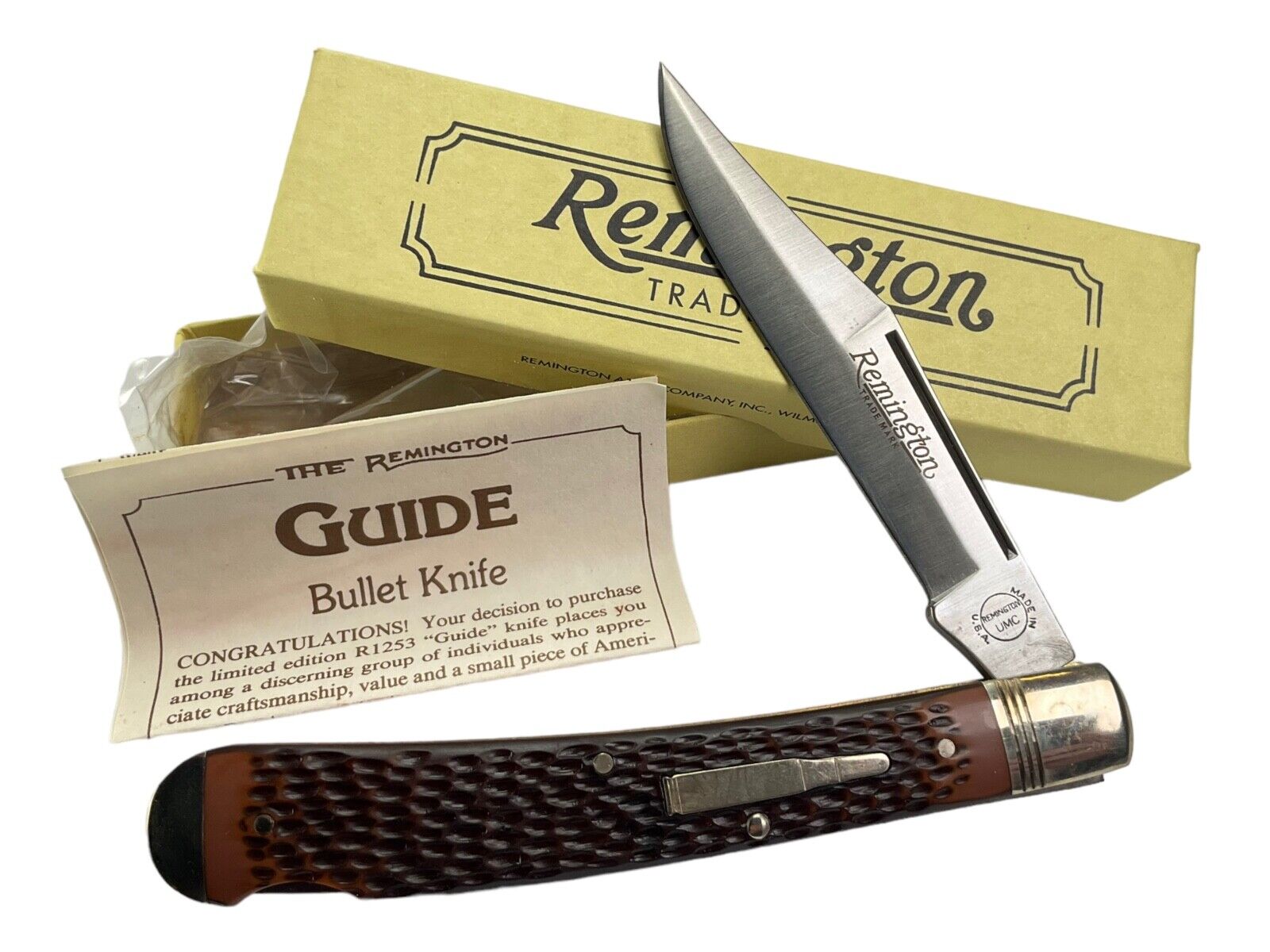 Remington Guide Bullet Knife 1992 Limited Edition #R-1253 Remington Guide Bullet Knife 1992 Limited Edition #R-1253