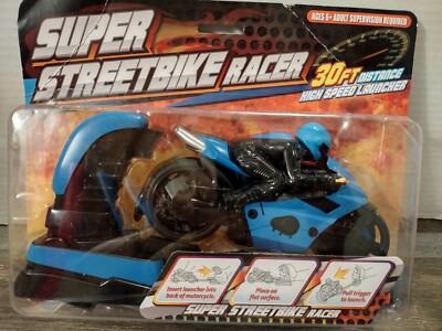 Super Streetbike Racer High Speed Launcher 30 Ft Distance Racing Motorcycle Toy