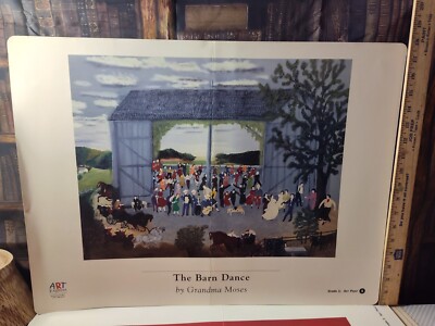 (FOLDED) The Barn Dance by Grandma Moses Large Print Home School