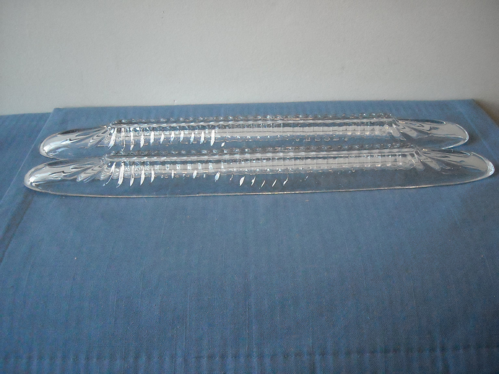 2 Clear Glass Ribbed 16